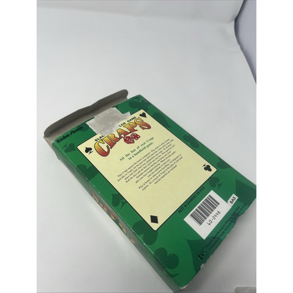 Vtg RADIO‎ SHACK Handheld Electronic Craps Game Tested In Box,Instruction 1996 - Picture 9 of 9